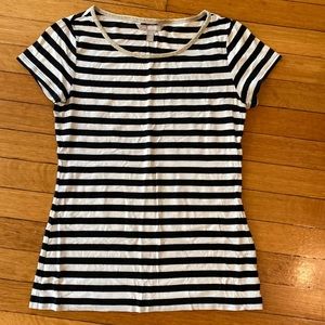 Banana Republic striped tee with gold trim